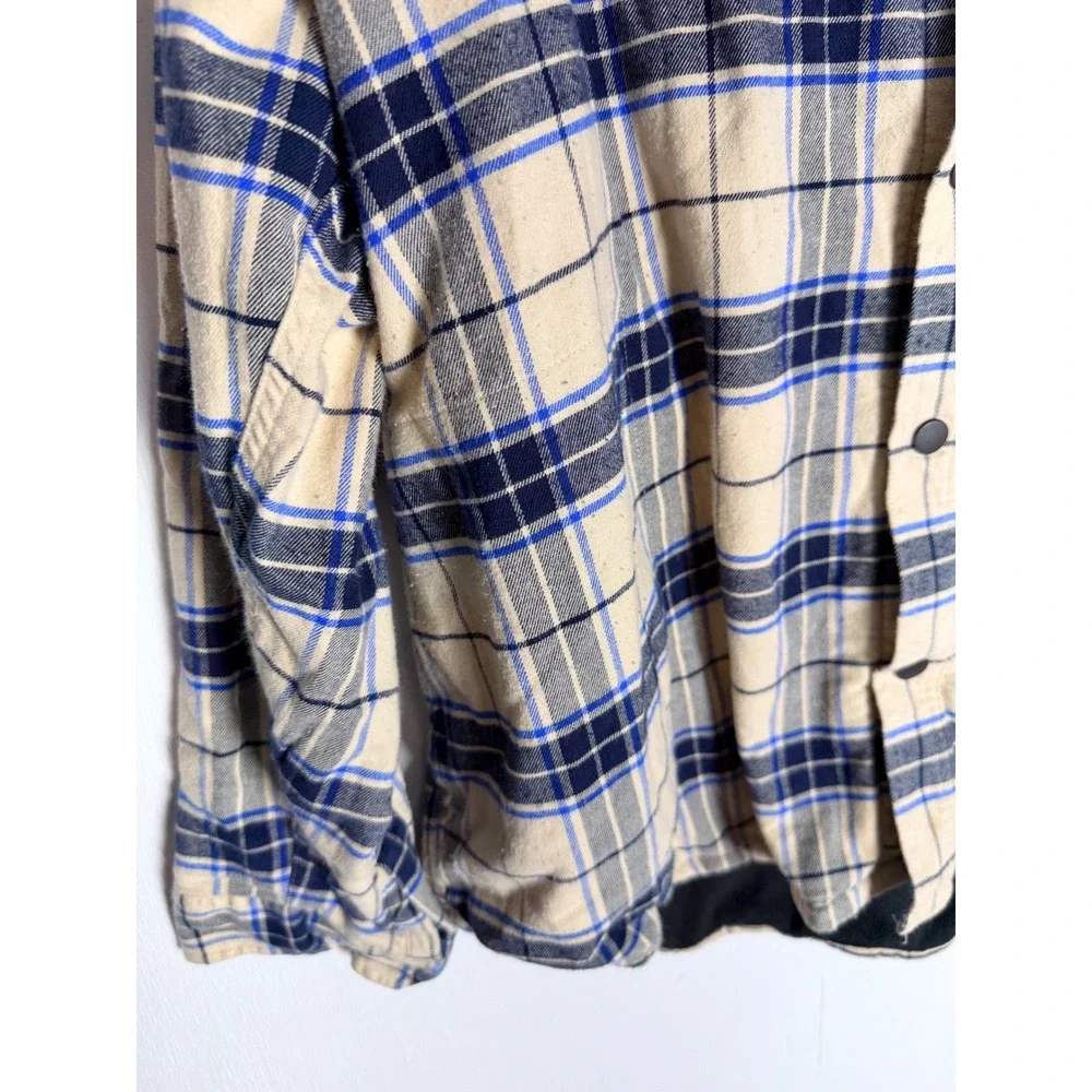 Carhartt Relaxed Fit Fleece Lined Flannel Hooded Shirt Jacket Plaid Mens XL